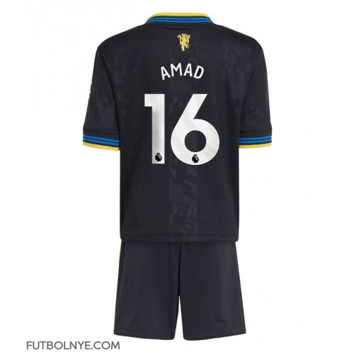 Camiseta Manchester United Amad Diallo #16 Tercera Equipación para niños 2025-26 manga corta (+ pantalones cortos)